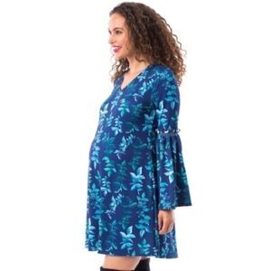 PIP & VINE | Floral Bell Sleeve Dress H226